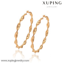 90436-Xuping Hot Sales 18K Gold Hoop Earrings of Brass Jewelry With High Quality